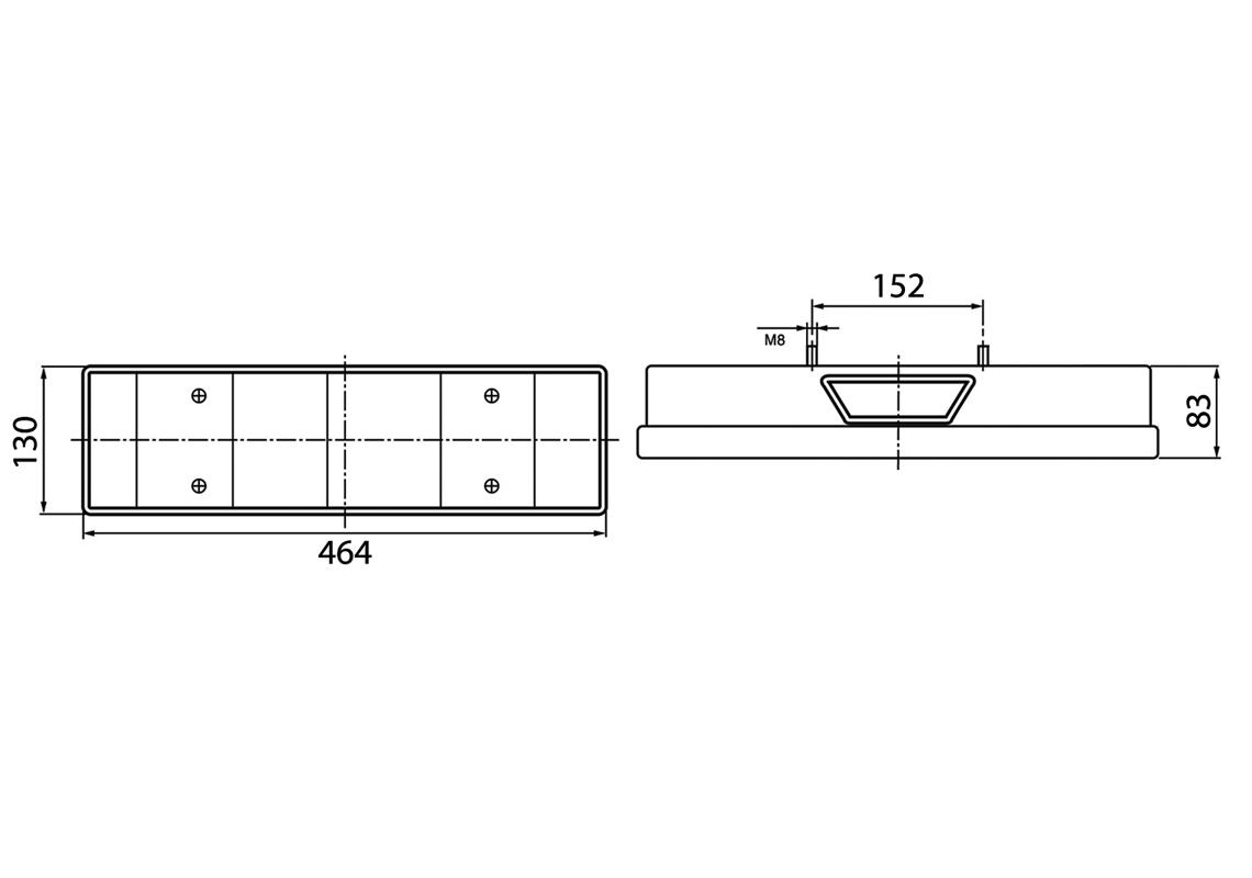 Fanale posteriore Sinistro/Destro con AMP 1.5 - 7 pin connettore laterale